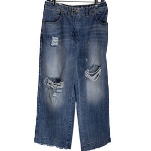 DESTROYED WIDE LEG JEANS BY DIXIE